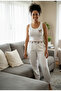 Women's Tasmanian Pants and Strap Lycra Camisole Bamboo Viscon Pajama Set