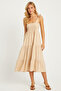 Women's Stone Gipeli Flounce Midi Dress Get407 - 2