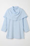 Striped Tunic with Shawl Detail Y0153 - Baby Blue - 5