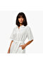 Lapel Collar Midi Cotton Shirt Dress with Tie-Up Belt - 6
