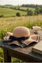 Women's Wavy Wide Brim Bow Summer Organic Straw Hat - 4