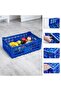 Foldable Storage Box 52L – Sturdy plastic, stackable, reinforced walls – Versatile storage for office, kitchen & garage – Pack of 2, green - 6
