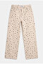Women's Ecru Polka Dot Doris P1-7S6-69 Straight Fit High Waist Denim Jeans - 5
