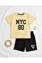 Boy's Casual Cut Short-Sleeved Top and Shorts Set - 2