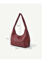 Bordo Shk331 Soft Textured, Zippered, Women's Hand, Arm and Shoulder Bag - 7
