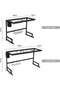 Stainless Steel Over Sink Dish Drying Rack Black 67x10x35cm - 3
