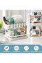 Dish Drying Rack With Drainer, 2 Tier Rustproof Stand for Kitchen Countertop,Cutting Board Holder, - 5