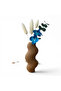 Nordic Style Wavy Form Decorative 3D Vase Brown