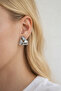 Triangle Design Silver Color Earrings - 2