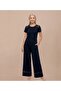 Black Relax Ribbed Lace Women's Pajama Set - Standard and Plus Size - 3