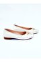 Women's Genuine Leather Ballerinas Cream - 2