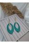 Geometric Matte Dangle Leaf Earrings