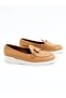 Women's Genuine Leather Ballerinas Tan - 2