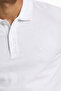 Men's Embroidered Loose Short Sleeve White Polo Neck T-Shirt - 5