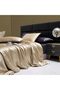 Duvet Cover 220 x 240 cm Golden Satin Beige Adult Double Satin Bedding Set Plain Silk Smooth Silky Shiny Modern Bedding Set