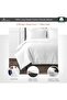 Cotton Single Size Duvet Cover 140x200 cm White, 100% Long Staple Cotton Percale Weave Quilt Cover with Button Closure (Bedding Set - 2 pc) - 3