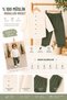 Muslin Kids Set - 100% Cotton Breathable Buttoned Beige Shirt and Green Trousers Two-Piece Set - 3