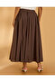 Women Brown Gathered Skirt - 3