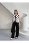 Women's Polka Dot Zippered Linen Vest - 4