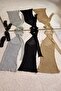 Black Glittery Halter Neck Backless Beach Dress - 6