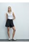Ribbed Round Neck Basic White Undershirt