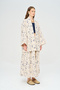 Women's Floral and Leaf Embroidered Sequin Kimono - 4