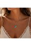 Kly-1052 |   Turquoise Cat Figured Fish Charm Necklace |   Eos Collective - 2