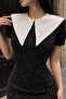 Women's Diamond Stone Embellished Stylish Mini Dress - 3