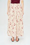 Women's Floral and Leaf Embroidered Sequined Maxi Skirt - 4