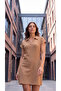Women's Short Sleeve V Neck Wrap Dress - 4