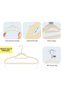 Velvet Clothes Hangers,360 Degree Rotatable Hook, Beige 43 cm, Set of 50 - 2