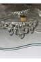 White Crystal Stone Princess Crown Elegant Birthday Hair Accessory - 2