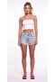 Snow Blue Jeans Shorts with Ripped Detail - 5