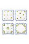 Sea Shell Framed Lemons Patterned 4-Piece Throw Pillow Cover Set - 3