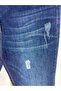 Plus Size Zippered Denim Women's Trousers - 4