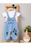 Cute Face Printed Salopet T-Shirt 2-Piece Baby Girl/Child Set - 2
