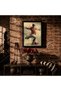 20x30 cm Black Floating Frame Wall Art | Abstract Soccer Player Painting | Red Jersey Football Art | Modern Sports Wall Decor | Ready to Hang - 3