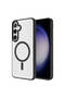 Galaxy S24 Case Magsafe Transparent Back Face Camera Raised Silicone Butam - 5