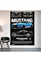 Ford Mustang Blueprint Wall Covering Wall Tapestry First Quality Satin Fabric Poster