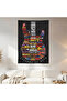 Rock Hand Typography Wall Covering Wall Tapestry First Quality Satin Fabric Poster - 2
