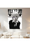 Anime Monochrome Portrait Wall Cloth Wall Tapestry First Quality Satin Fabric Poster - 2