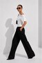 Boat Neck Off-Shoulder Draped Bat Sleeve T-Shirt\Blouse\Top - 3