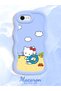 iPhone 6 Plus Compatible Case Camera Protector Blue Silicone Couple Phone Case Kitty Pattern - 2