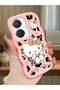 Vivo Y27 Compatible Case Camera Protector Pink Silicone Couple Phone Case Kitty Pattern