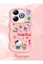 Infinix Smart 8 Compatible Case Camera Protector Pink Silicone Couple Phone Case Kitty Pattern - 2