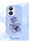 Vivo Y27 Compatible Case Camera Protector Blue Silicone Couple Phone Case Cover Floral Pattern - 2