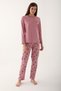 Welcome Autumn Pink Women's Long Sleeve Pajama Set - 2