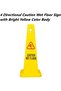 4 Sides View Caution Wet Floor Safety Cone | Highly Visible Yellow Wet Floor Sign for Safety | Easily Noticable Floor Sign - 4