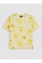Yellow Crew Neck Girls' Shorts Pajama Set - 4