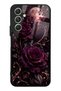 Samsung A54 Moonlit Burgundy Rose Design Glossy Phone Case